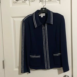 ⭐️ St. John collection wool blazer, dark blue, size 8